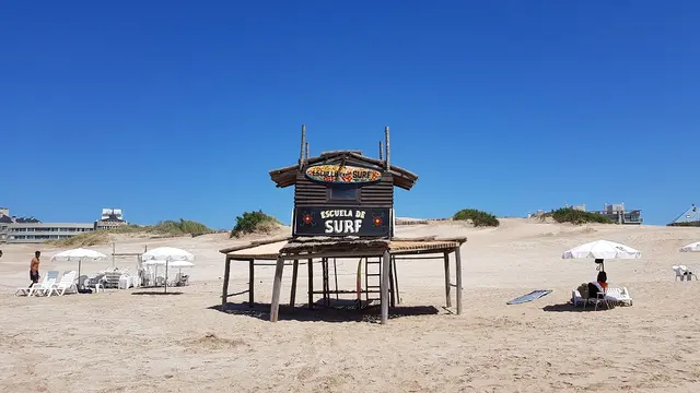 Playa de Cariló, imagen típica del balneario